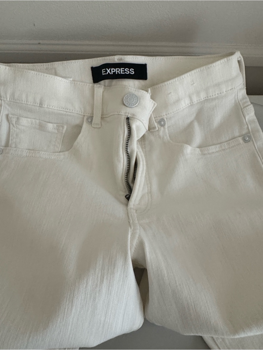 Express Women's White High-Rise Jeans